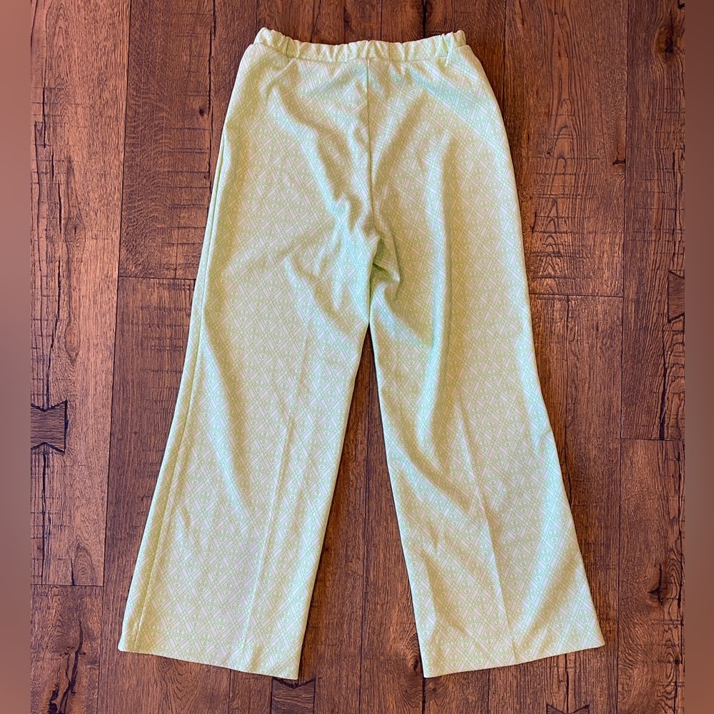 Vintage Mint Green Diamond Checkered Pants